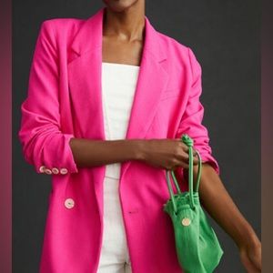 NWT Maeve oversized hot pink blazer